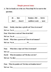 English Worksheet: Simple present tense