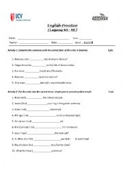 English Worksheet: past simple and present perfect