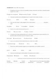 English Worksheet: test logistics 