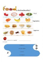 English Worksheet: is this food healthy?