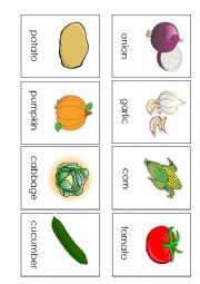 vegetable flashcards