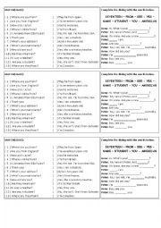 English Worksheet: English exercises