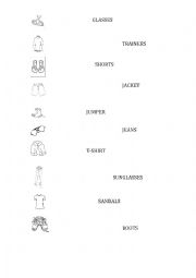 English Worksheet: CLOTHES