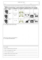 English Worksheet: comparatives and superlatives