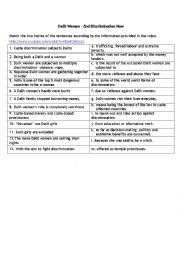 English Worksheet: Dalit women