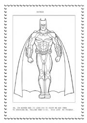 English Worksheet: BATMAN