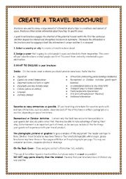 English Worksheet: Create a Travel Brochure