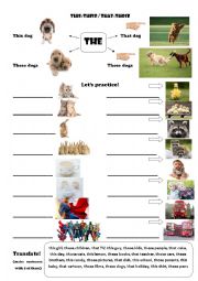 English Worksheet: This/these That/those