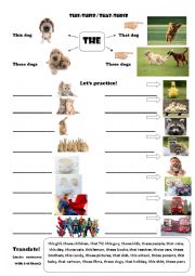 English Worksheet: This/these That/those