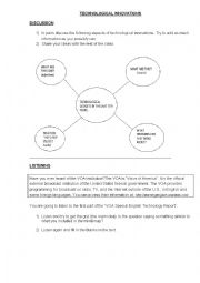 English Worksheet: Technological Innovations