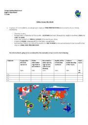 English Worksheet: Clothes from Around the World Project