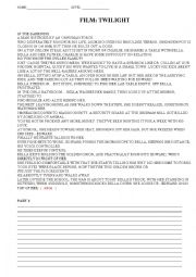 English Worksheet: Twilight