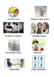 English Worksheet: Good and bad behaviour