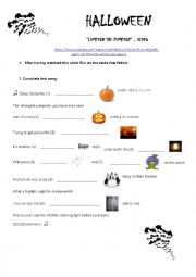 English Worksheet: Lumpkin the Pumpkin