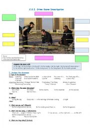 English Worksheet: CSI - Picture description