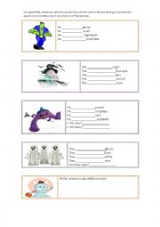 English Worksheet: halloween to be and have got
