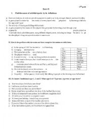 English Worksheet: test for 11th grade