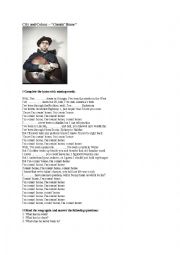 English Worksheet: Comin Home City&Colour Present Perfect exercises