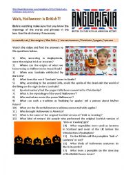 English Worksheet: Halloween-Related Video: Why Halloween Is Really British