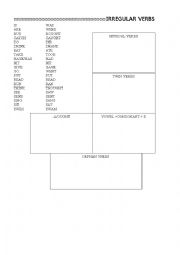 English Worksheet: IRREGULAR VERBS