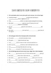 English Worksheet: Simple Past vs. Past Continuous