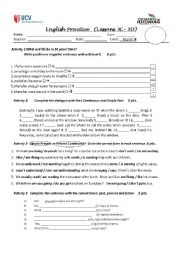 English Worksheet: past simple