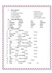 exercises on vocabulary