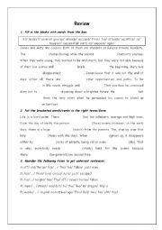 English Worksheet: Review