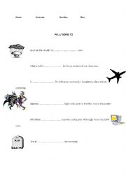 English Worksheet: WILL / GOING TO