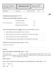 midterm test feb 2007 2nd year