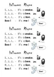 Halloween Rhyme