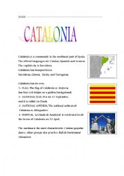 English Worksheet: catalonia