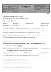 English Worksheet: tolerance in a crowded world: reading passage and language tasks for 3rd y arts