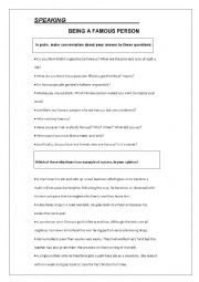 English Worksheet: FAME