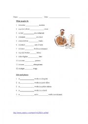 English Worksheet: Jobs and Occupations