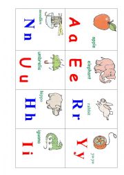 English Worksheet: ABC bingo 