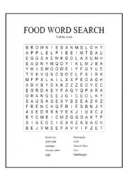 food word search