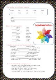English Worksheet: Adjectives and Comparatives