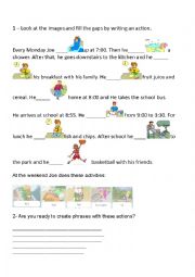 English Worksheet: Follow the images