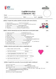 English Worksheet: simple present and present perfect