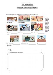 English Worksheet: Mr. Beans Day