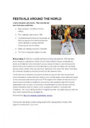 English Worksheet: Festivals Around the World: Jumping Babies