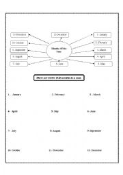 English Worksheet: months of the year 