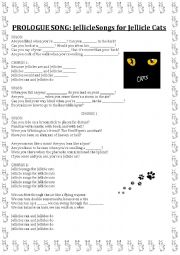 English Worksheet: SOng Jellicles cats