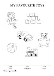 English Worksheet: My Favourite Toys