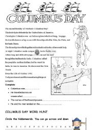 English Worksheet: Columbus Day