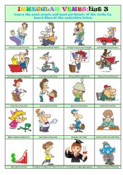 English Worksheet: Irregular Verbs List 3