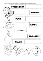English Worksheet: Food