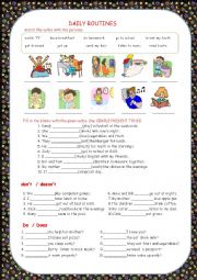 Daily Routines-Simple Present Tense