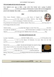 English Worksheet: Guy Fawkes